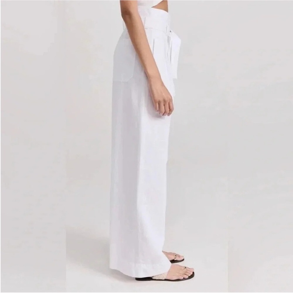 A.L.C. High rise White Wide-Leg Pants Size 6 - Picture 4 of 11